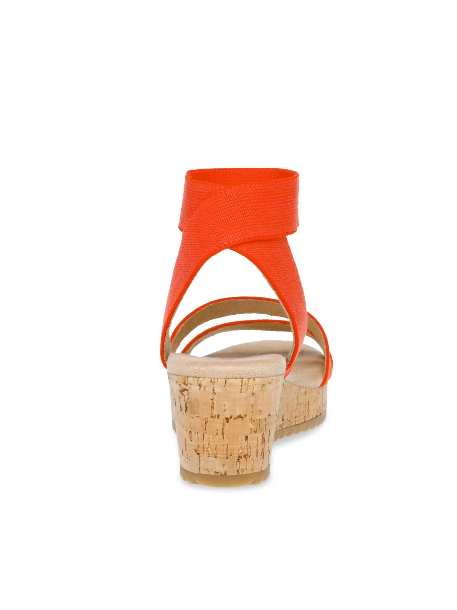 ANNE KLEIN Womens Orange 1" Platform Padded Alyson Open Toe Wedge Slip On Espadrille Shoes M