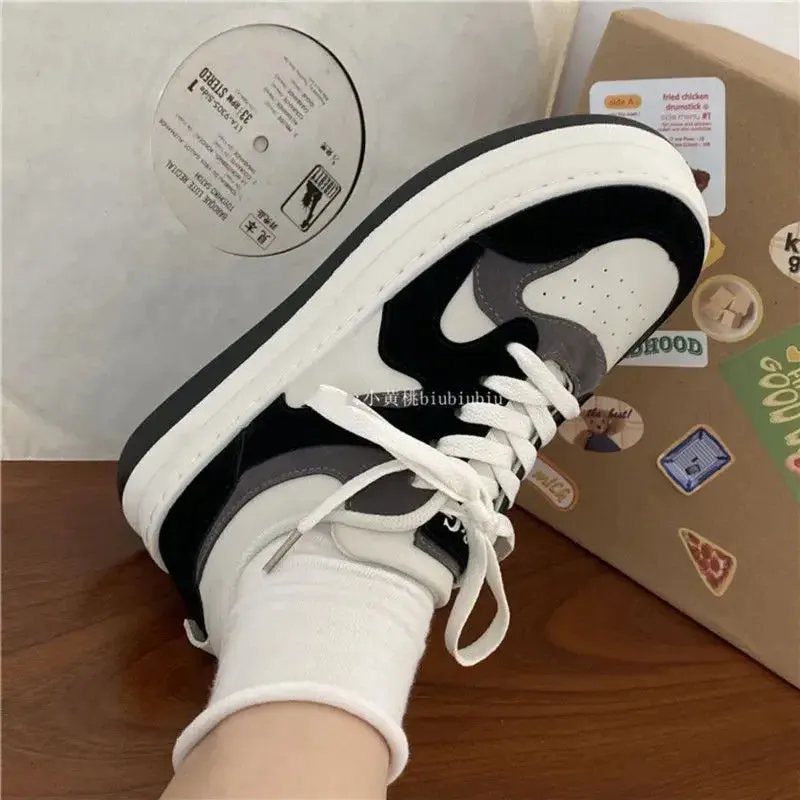 binfenxie  -  Platform Sneakers Women Sports Shoes Spring Tennis Female Korean Vulcanize Canvas Harajuku Casual Flats Footwear
