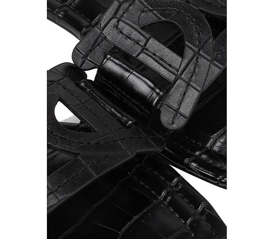 Black Croco Effect Sliders