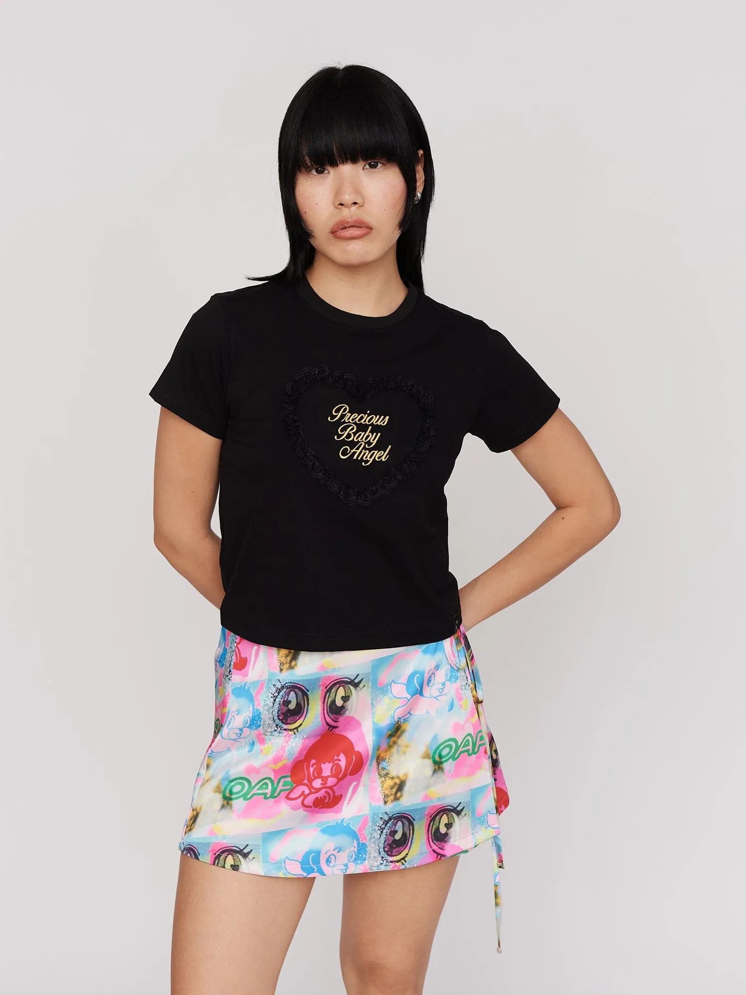 Black Precious Baby Angel Fitted Tee