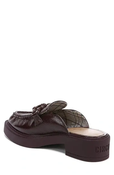Circus by Sam Edelman Nancy Burgundy Glossy Rounded Toe Patent Slip On Mules