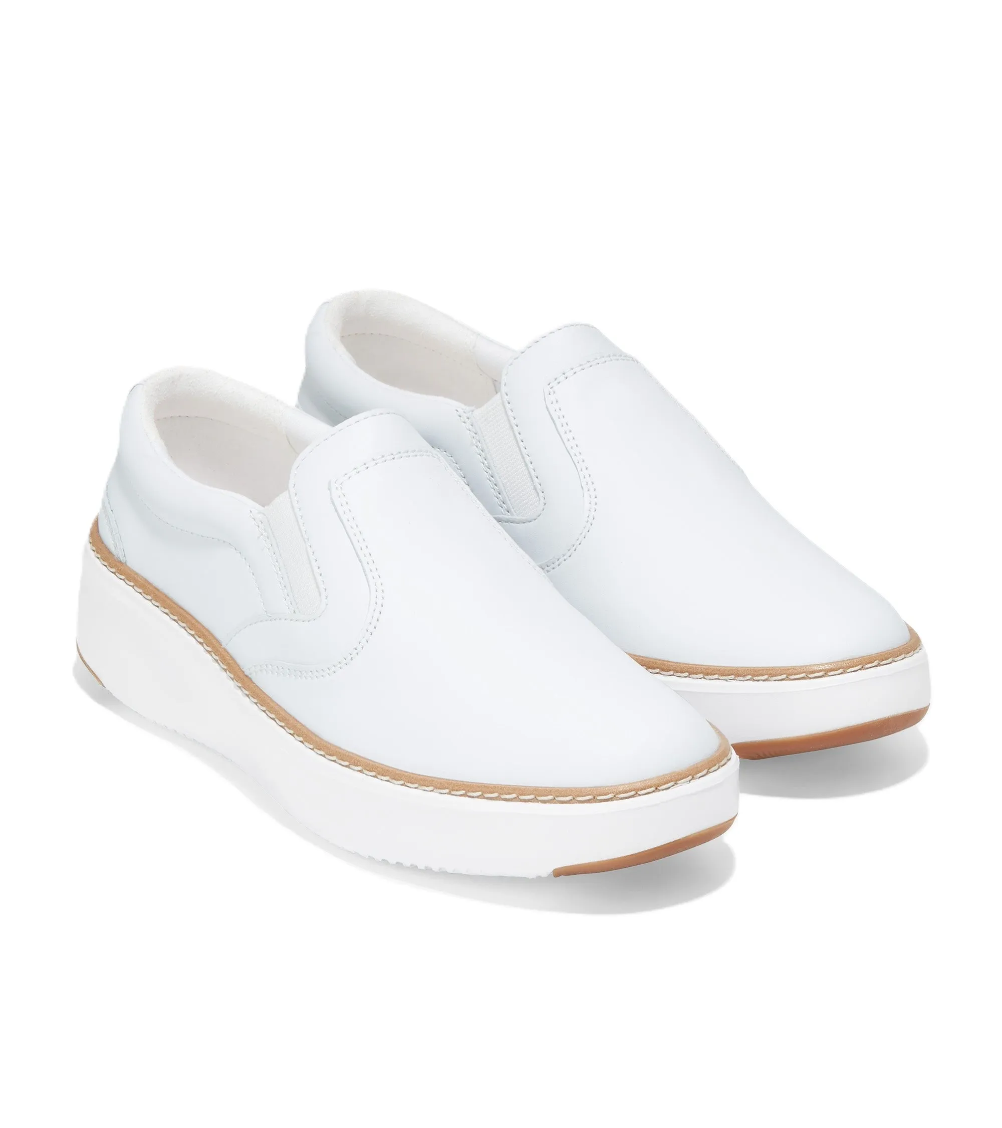 Cole Haan Grandpro Topspin Slip On White/Ivory/Gum Chunky Low Top Sneakers