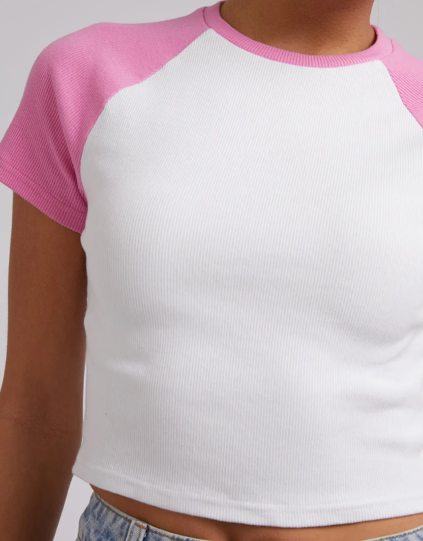 Contrast Tee Bright Pink