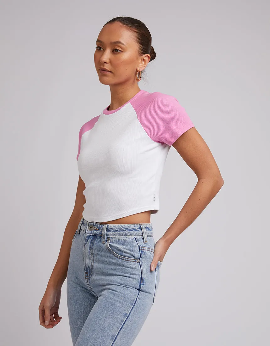 Contrast Tee Bright Pink