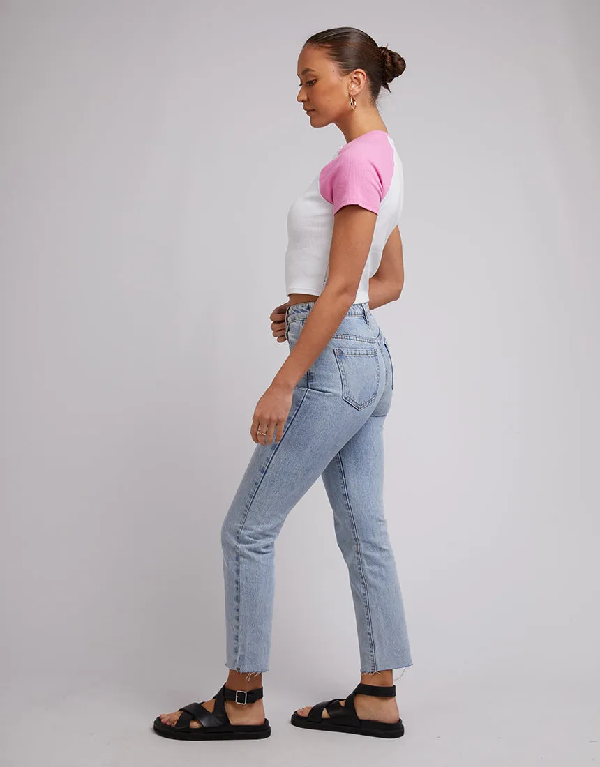 Contrast Tee Bright Pink