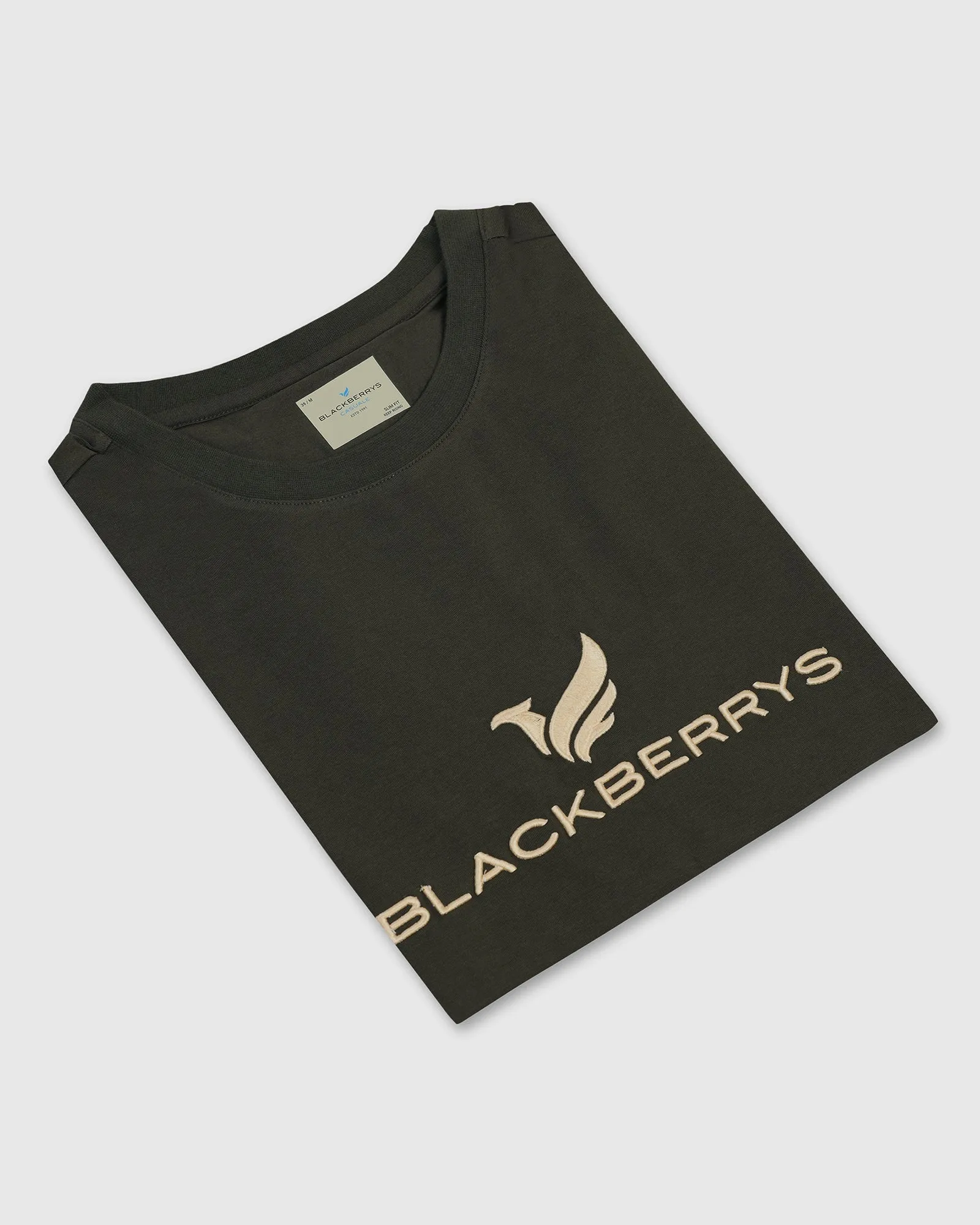 Crew Neck Kelp Solid T-Shirt - Phoenix