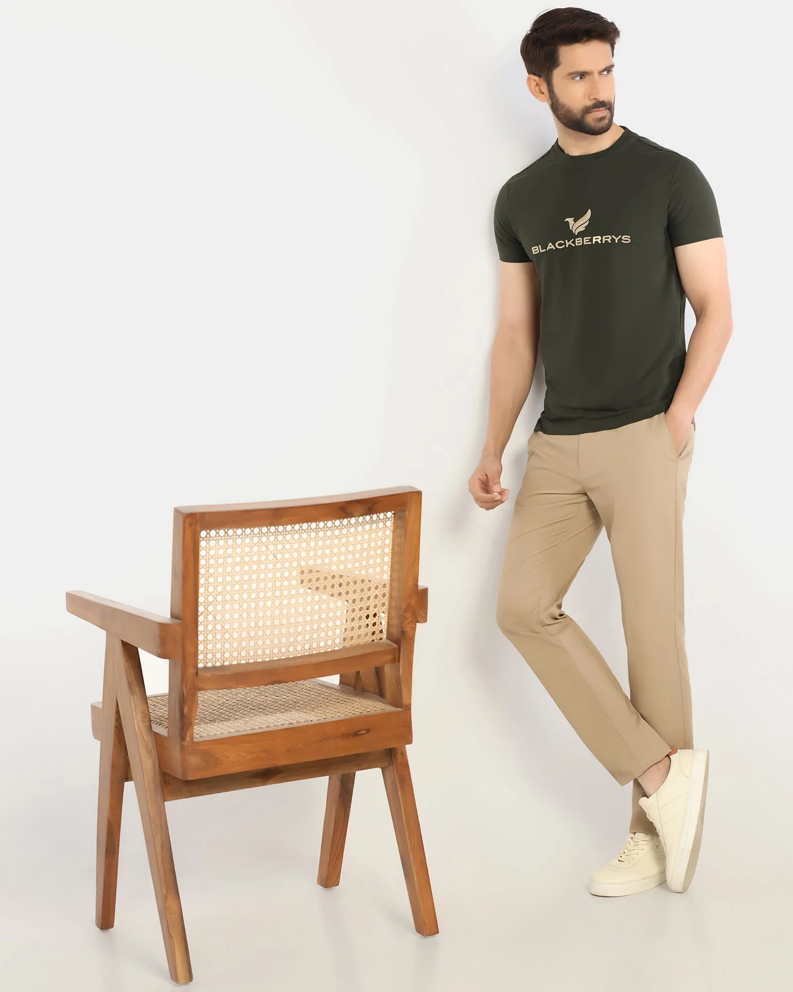 Crew Neck Kelp Solid T-Shirt - Phoenix