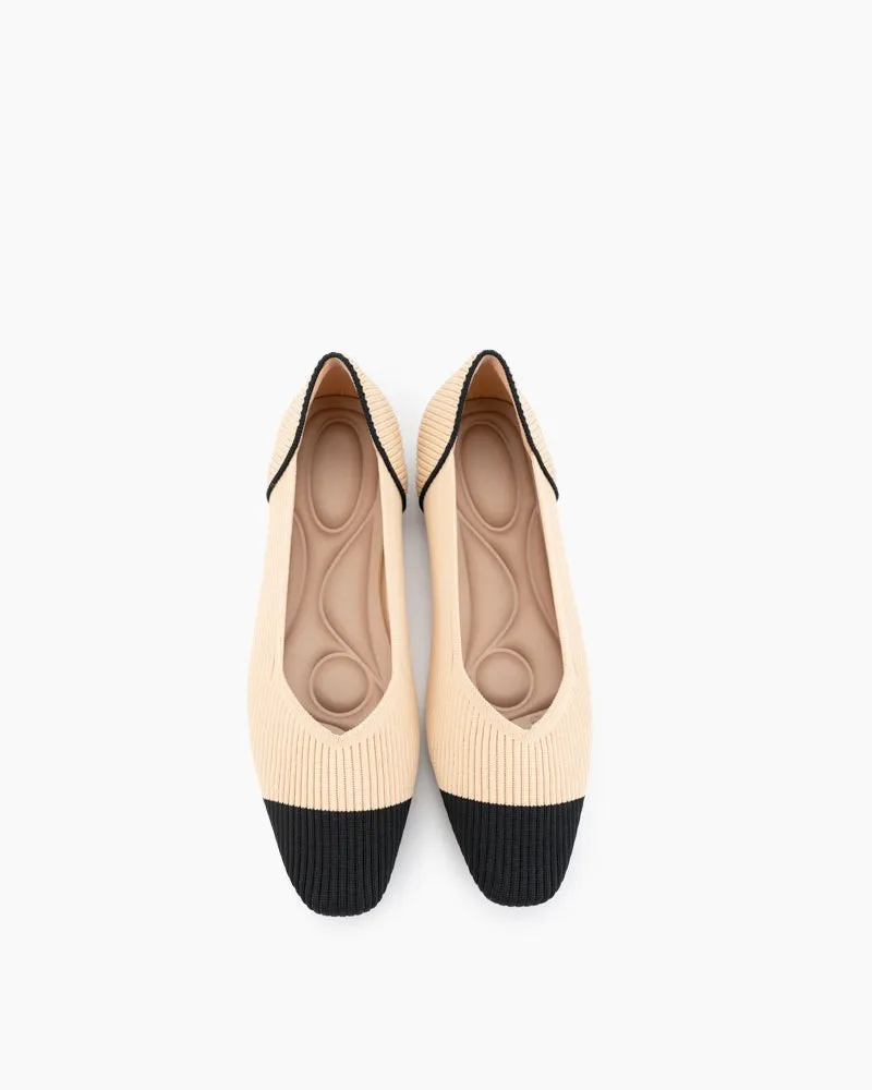 Eco-friendly Square Toe Ballet Flats (Harmonia)