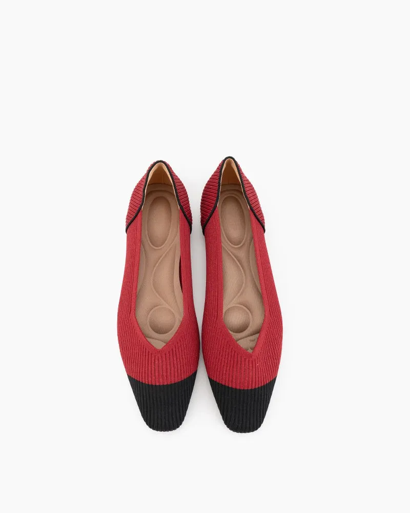 Eco-friendly Square Toe Ballet Flats (Harmonia)