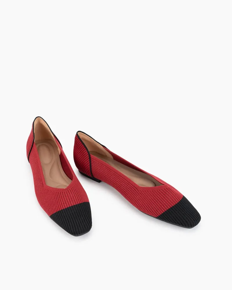 Eco-friendly Square Toe Ballet Flats (Harmonia)