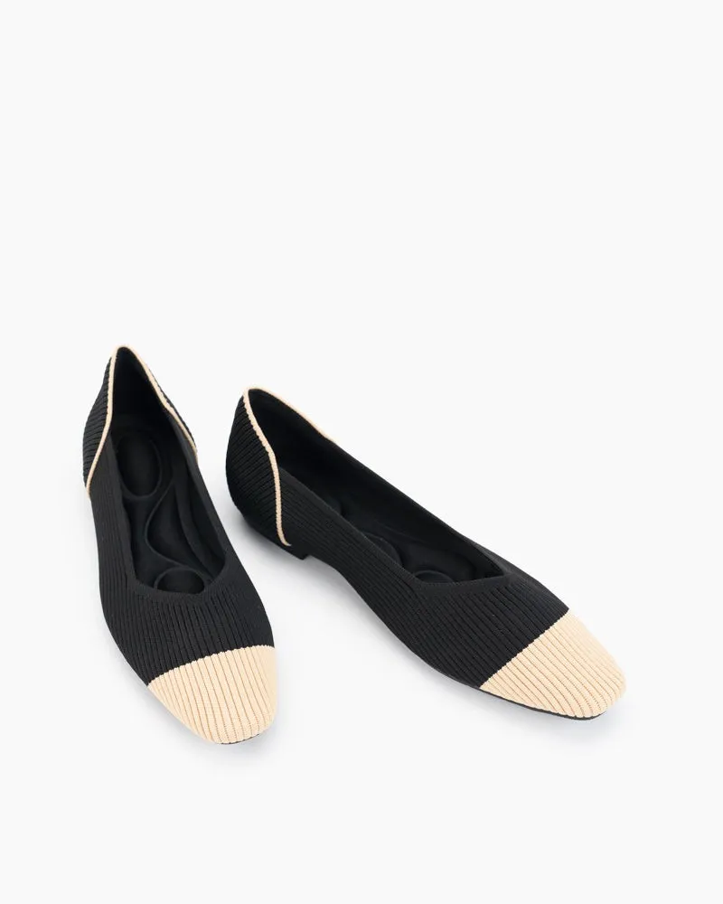 Eco-friendly Square Toe Ballet Flats (Harmonia)