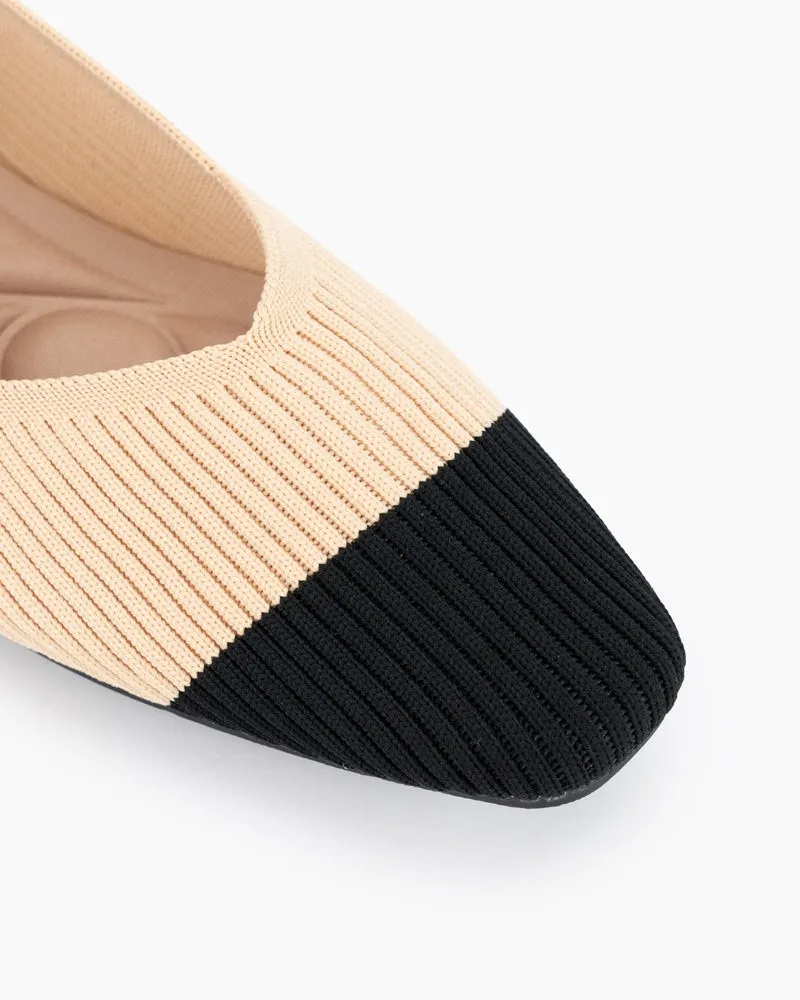 Eco-friendly Square Toe Ballet Flats (Harmonia)