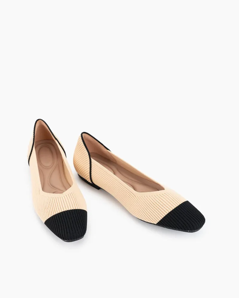 Eco-friendly Square Toe Ballet Flats (Harmonia)