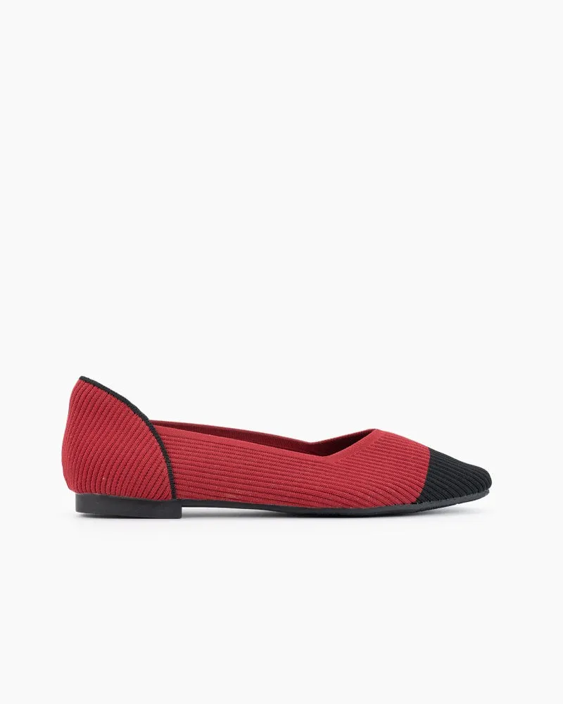 Eco-friendly Square Toe Ballet Flats (Harmonia)