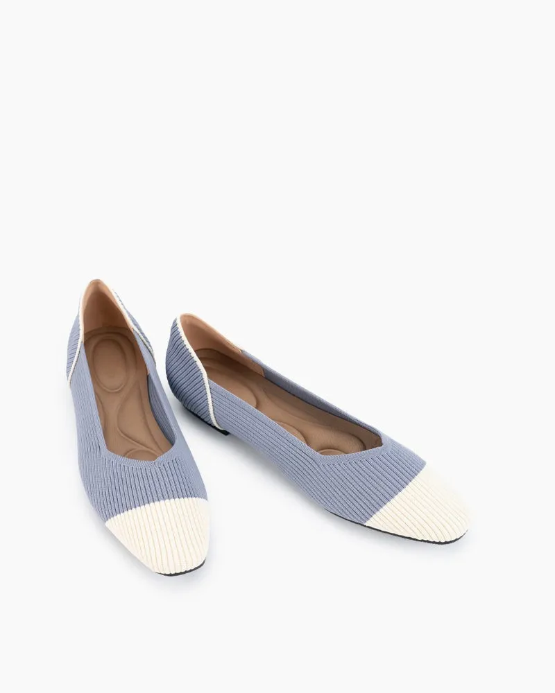 Eco-friendly Square Toe Ballet Flats (Harmonia)
