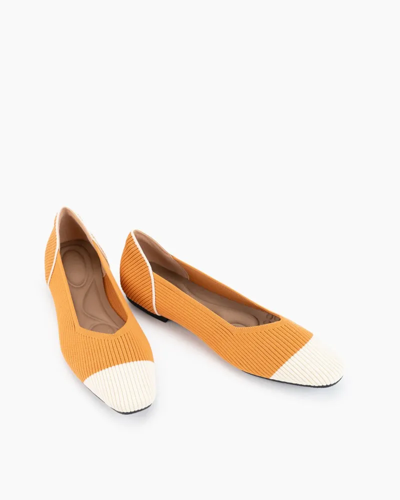 Eco-friendly Square Toe Ballet Flats (Harmonia)