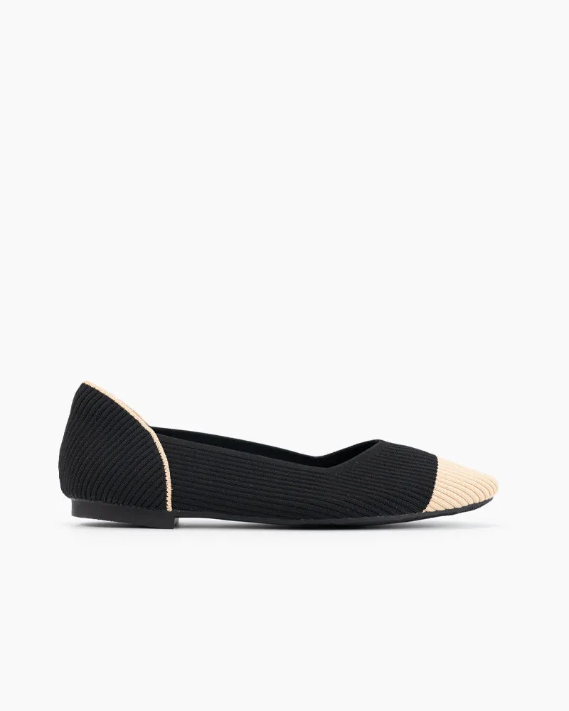 Eco-friendly Square Toe Ballet Flats (Harmonia)