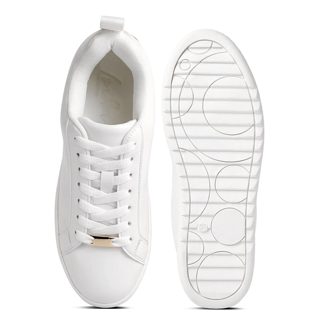 Faux Leather Sneakers