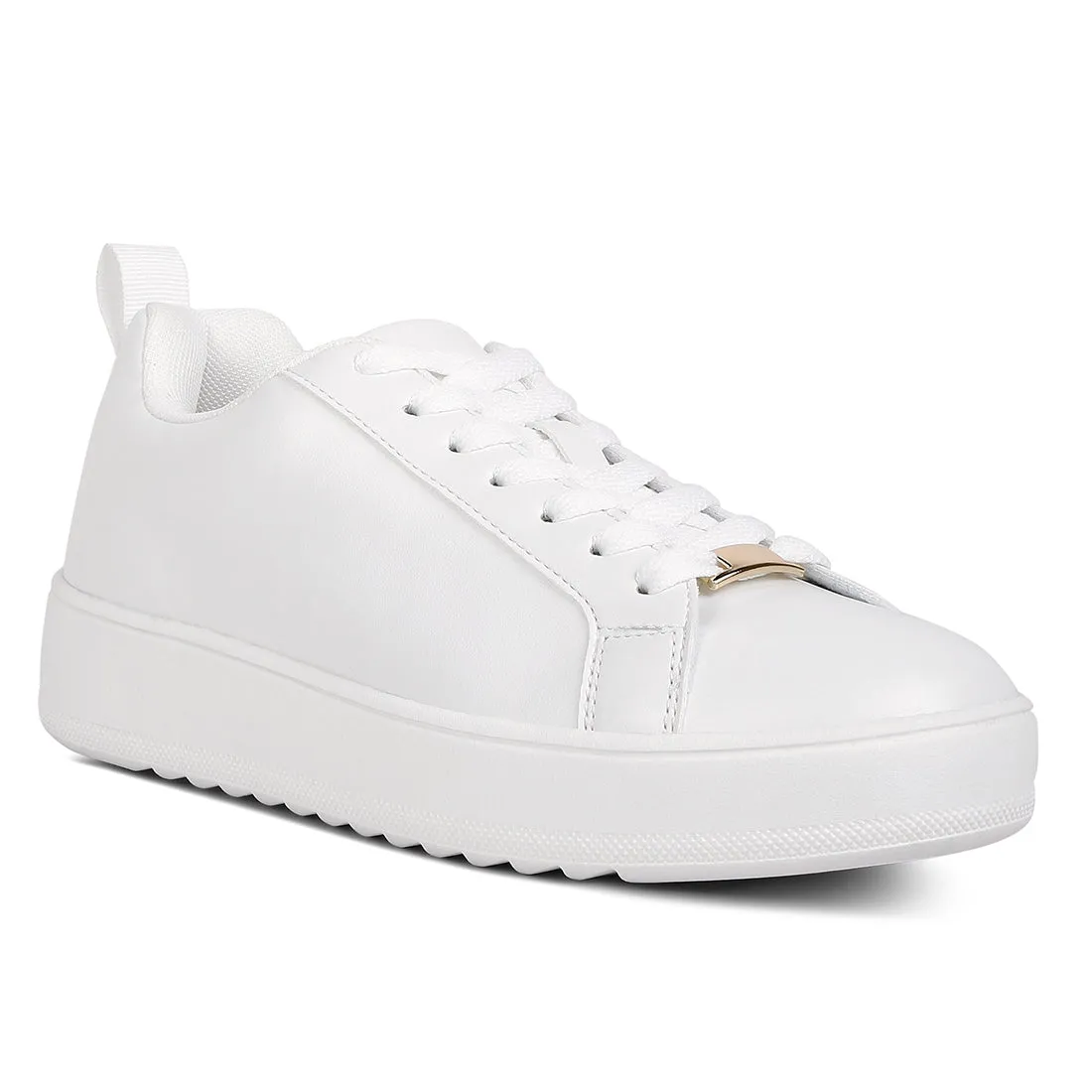 Faux Leather Sneakers