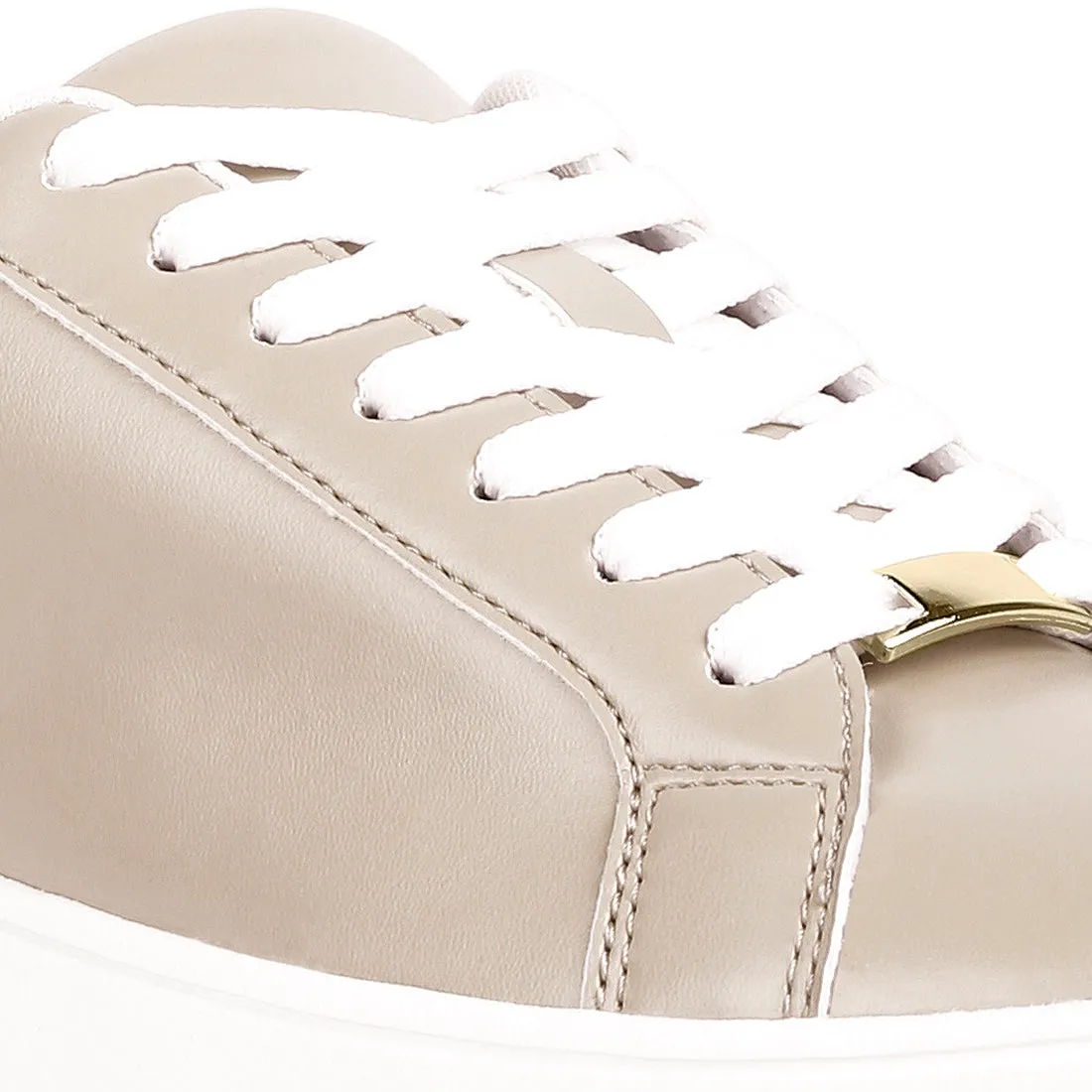 Faux Leather Sneakers