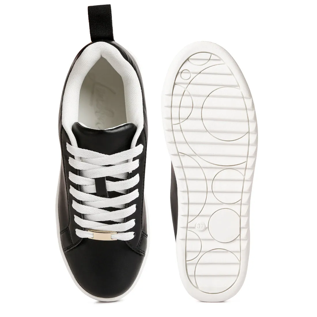 Faux Leather Sneakers