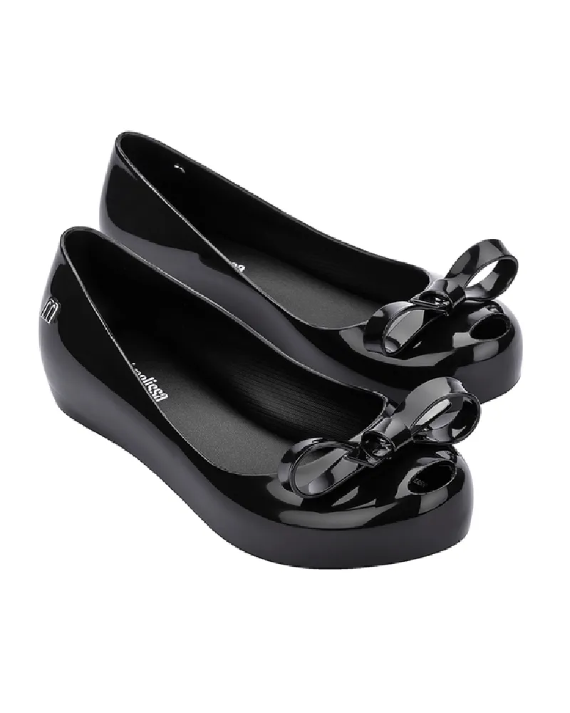 Girls Black Ultragirl Bow Infant Ballerina