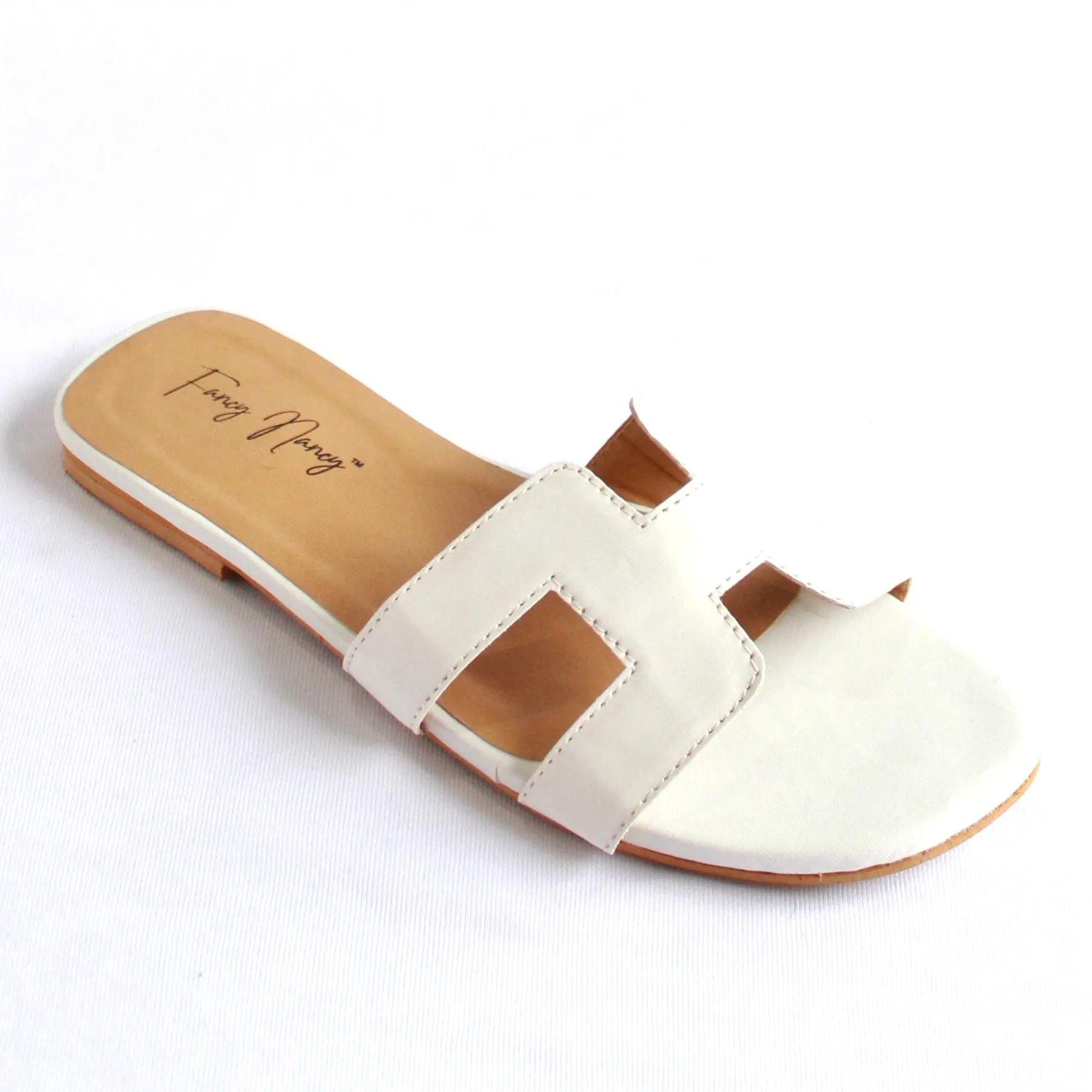 H Style Flats - White