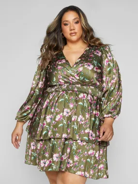 Kara Floral Print Tiered Dress