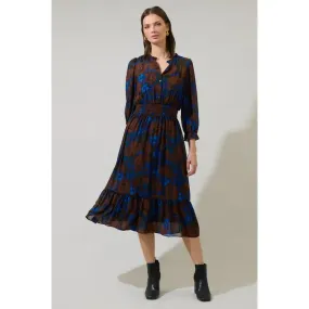 Lebanon Floral Irene Smocked Midi Dress