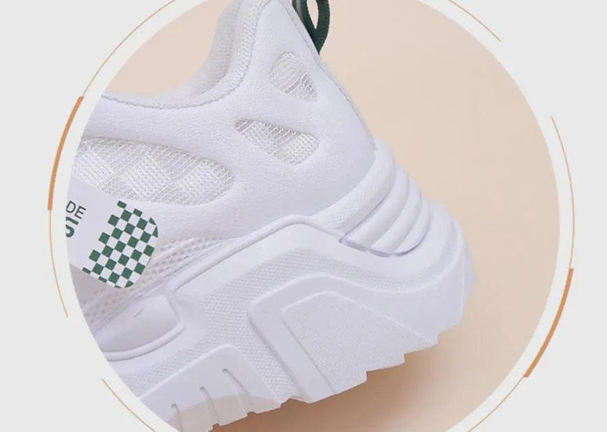 Mesh Breathable Lace-Up Sneakers