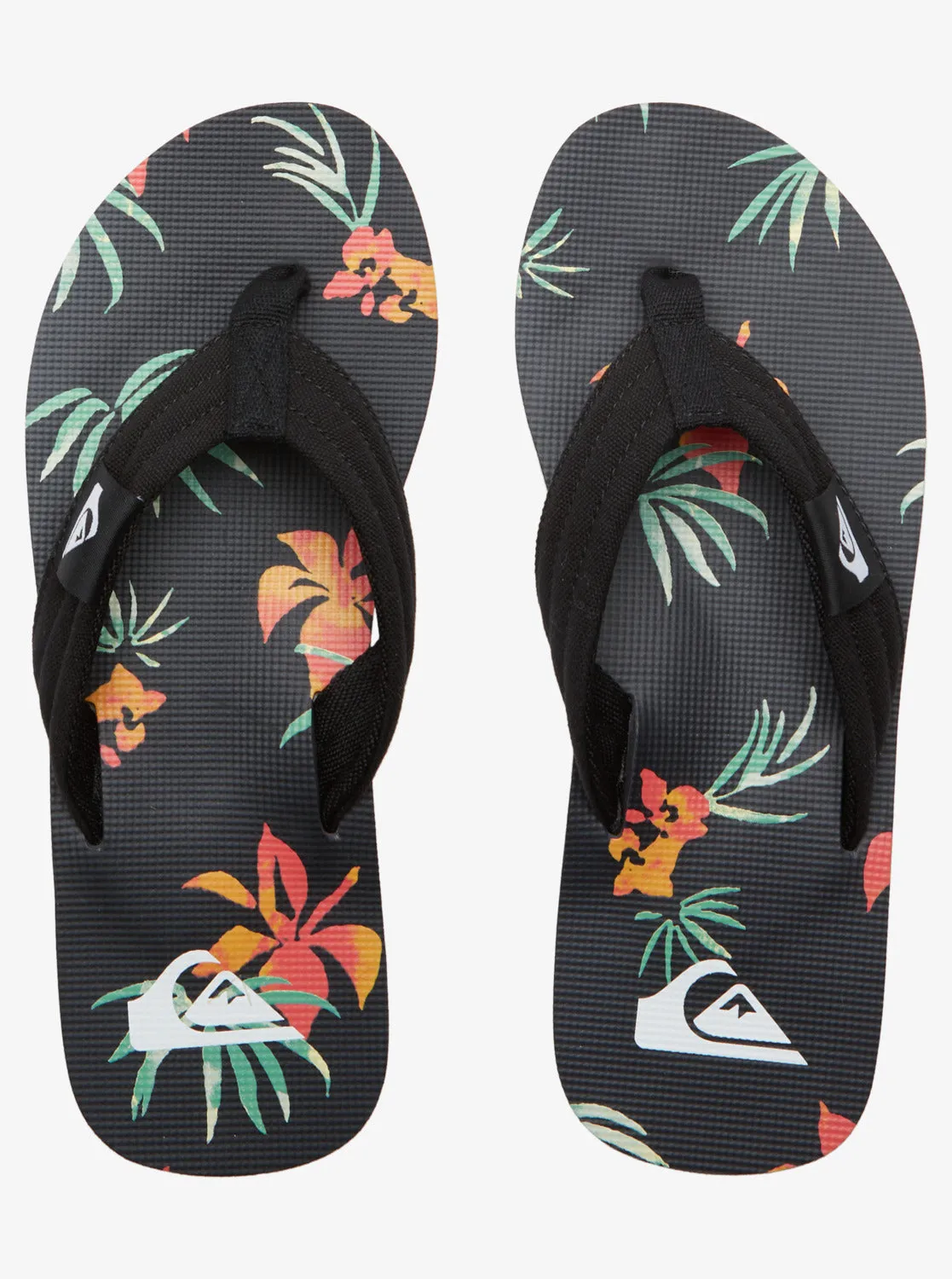Molokai Layback Sandals - Black/Orange/Green