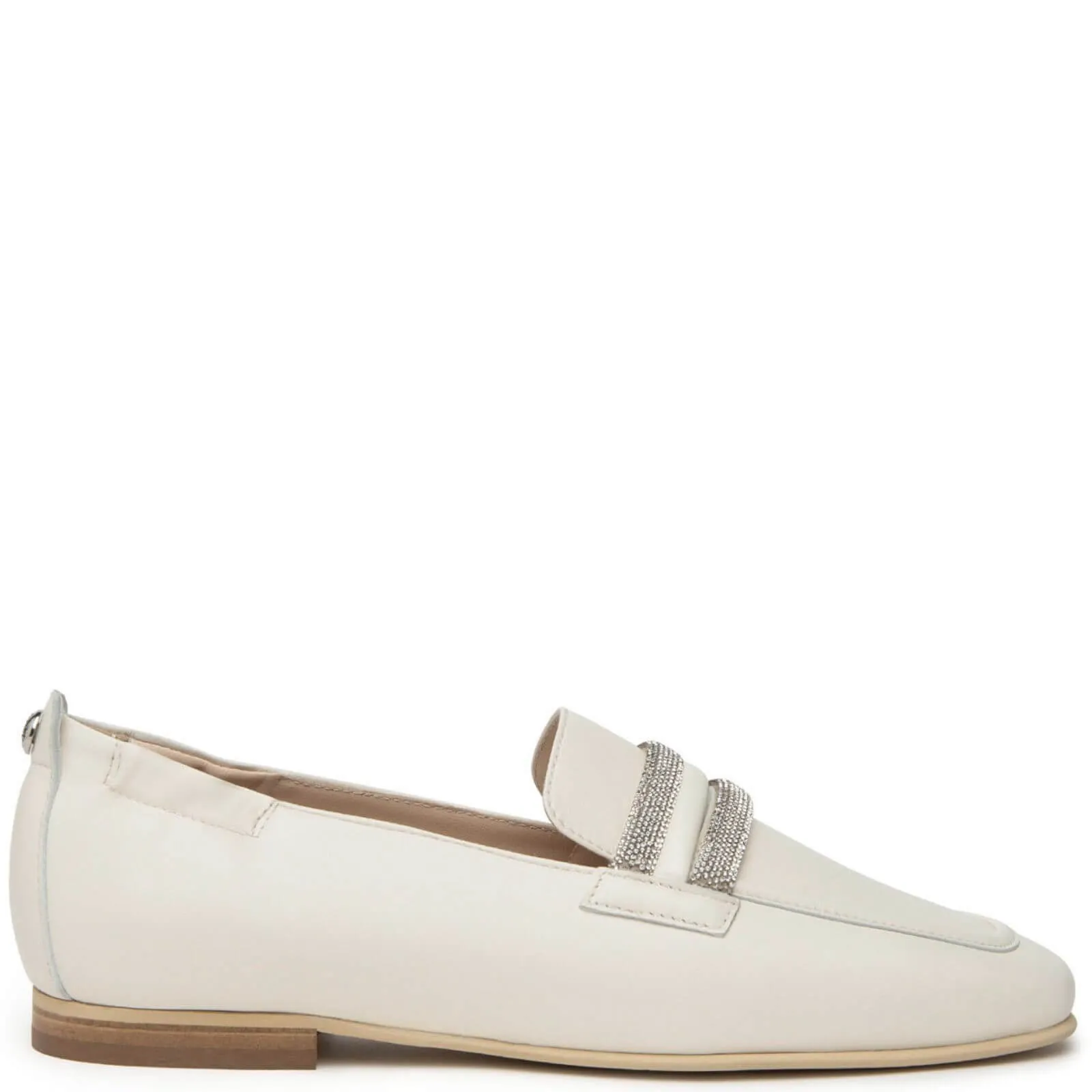 NeroGiardini Slimline Cream Leather Loafers