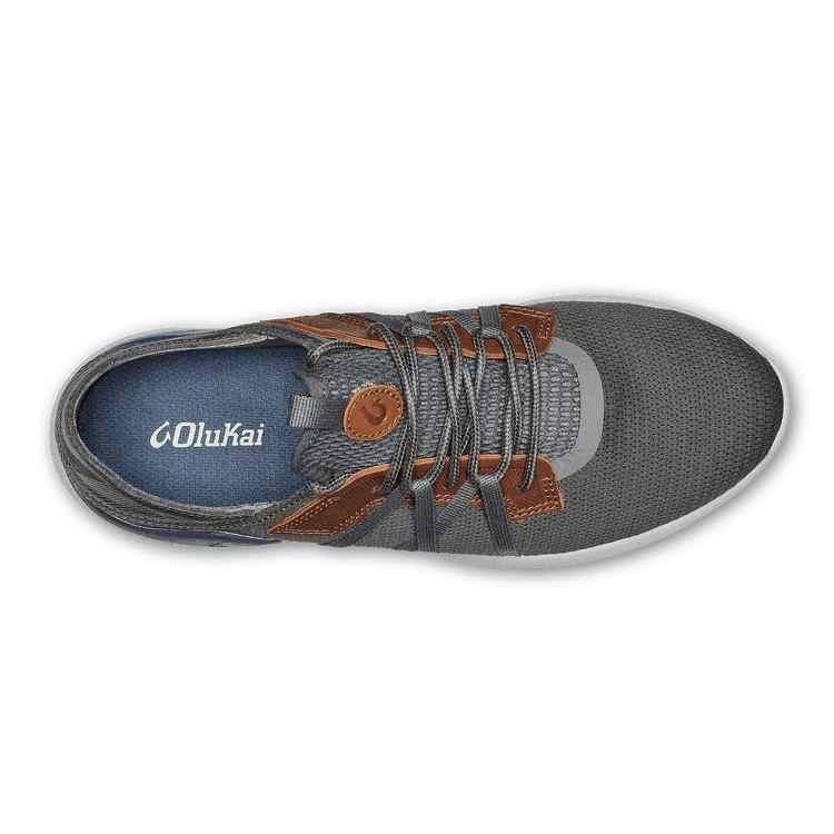 OluKai Men's Mio Li Sneakers- Pavement/ Vintage Blue