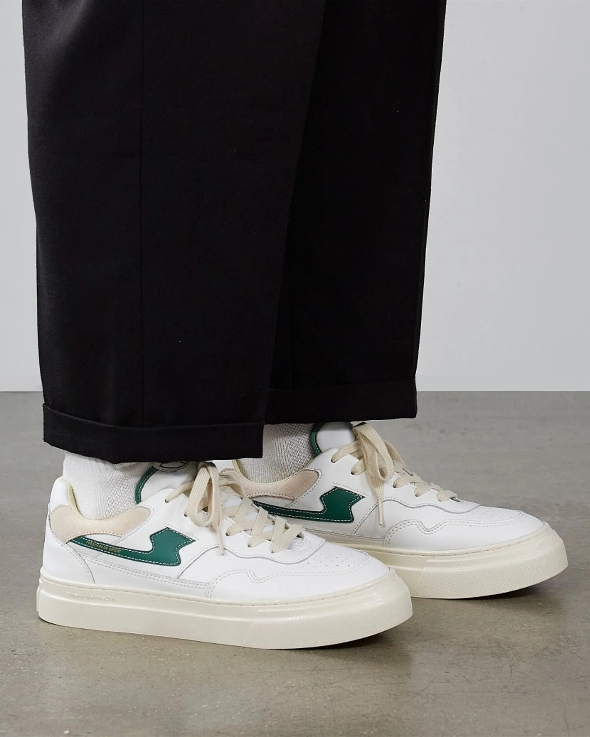 Pearl S-Strike Leather - White / Green