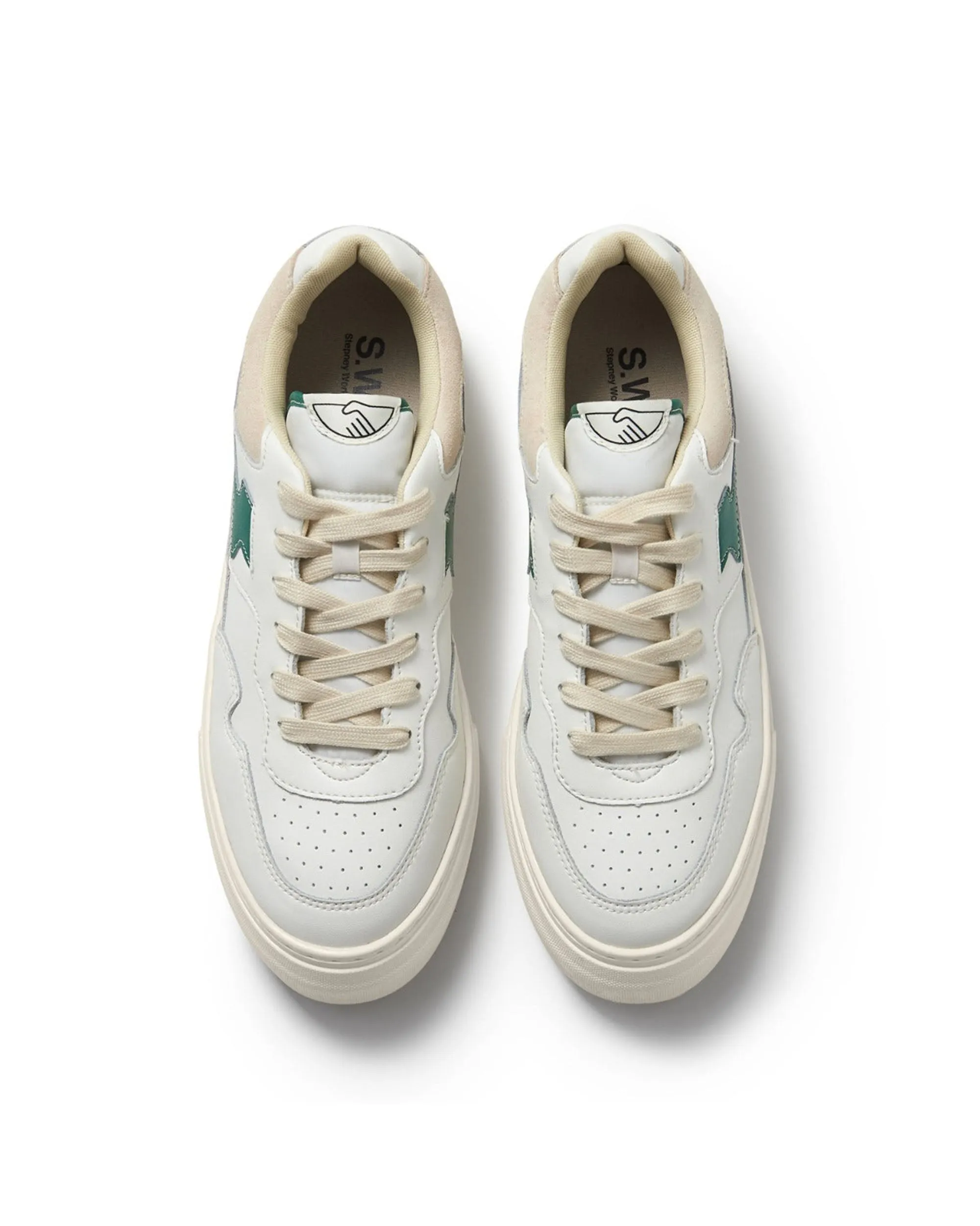 Pearl S-Strike Leather - White / Green
