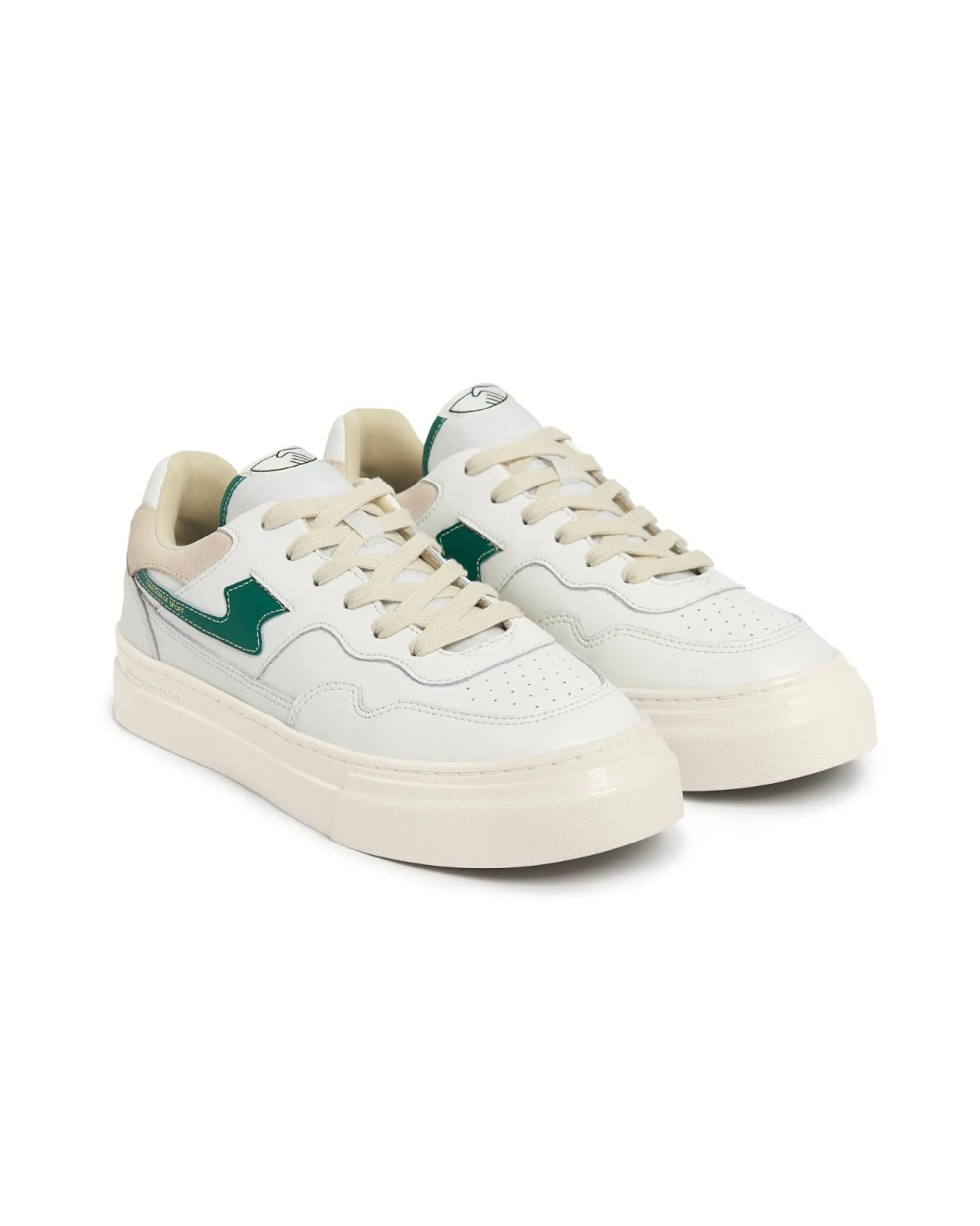 Pearl S-Strike Leather - White / Green