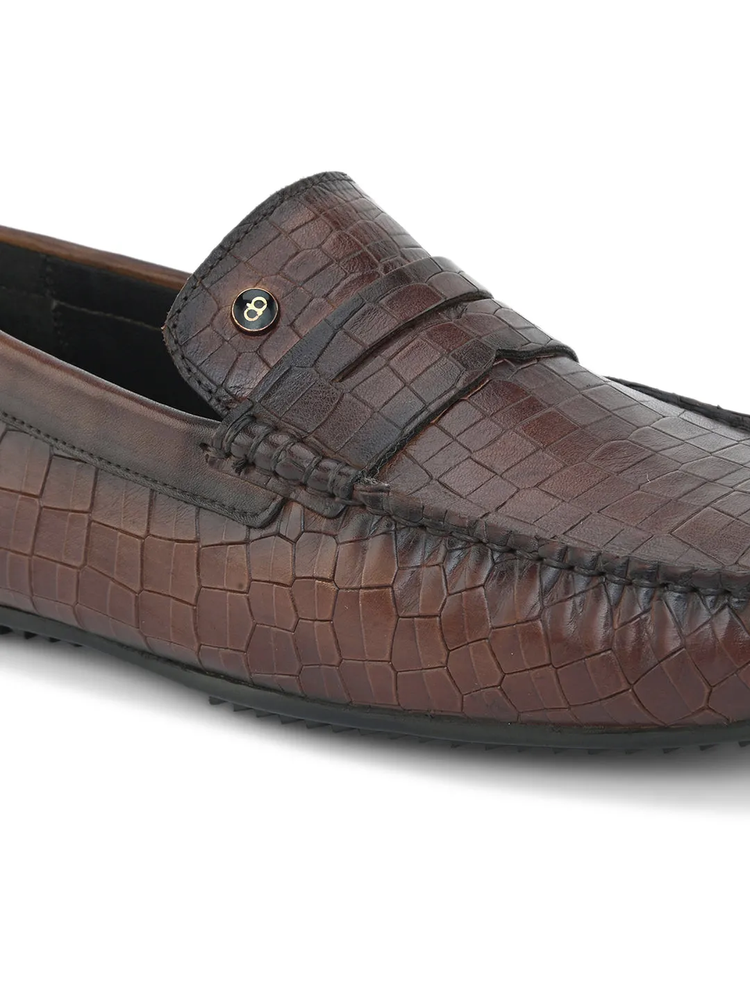 PELLE ALBERO Men's Tan Slip On Casual Loafer