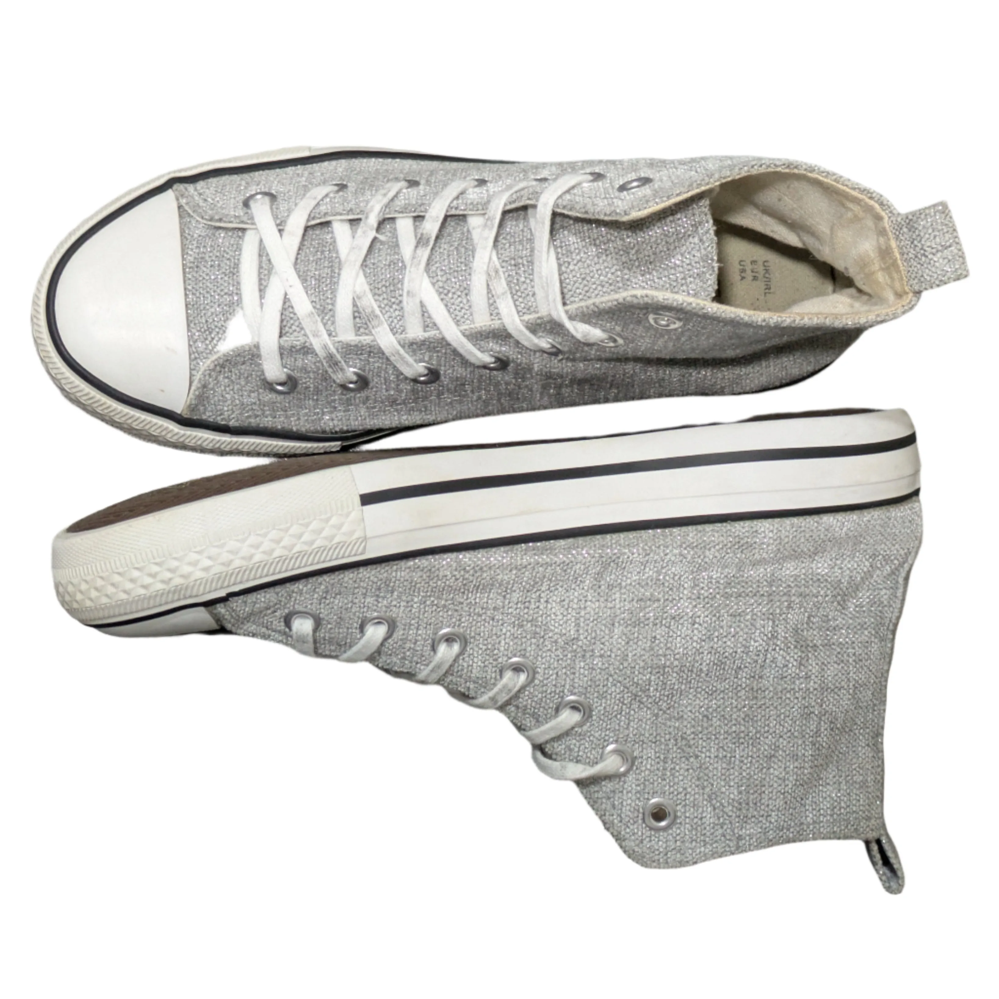 Primark Grey Chuck Taylor All Star High Top Trainers Size UK 4 / EU 37 / US 6