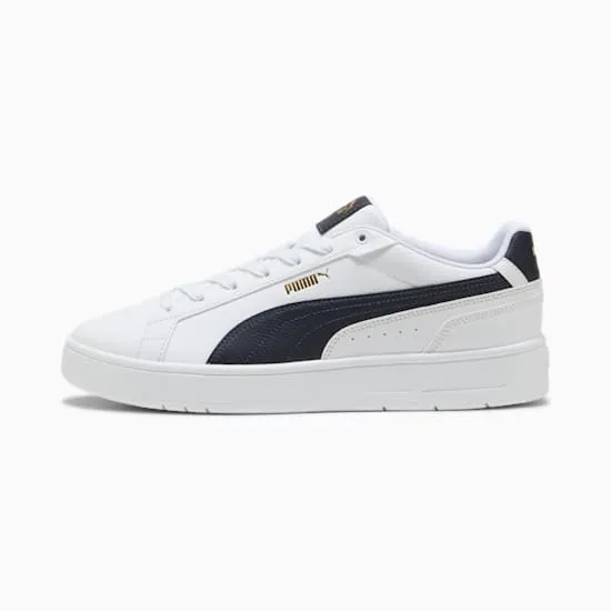 PUMA MEN'S COURT CLASSICO WHITE/BLACK SNEAKER SHOES