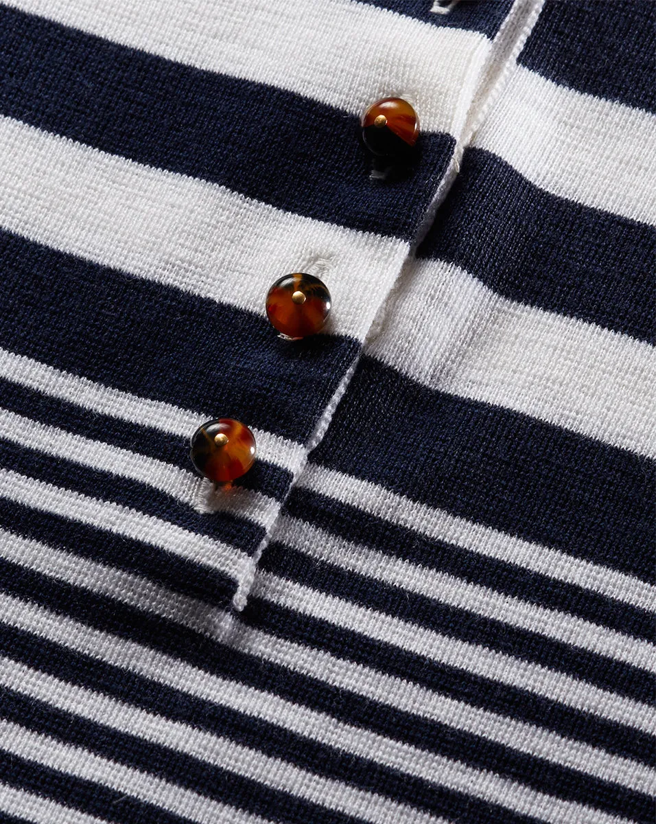 Raj Striped Polo Top