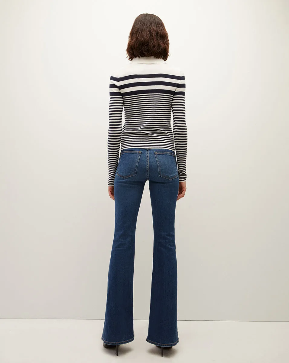 Raj Striped Polo Top