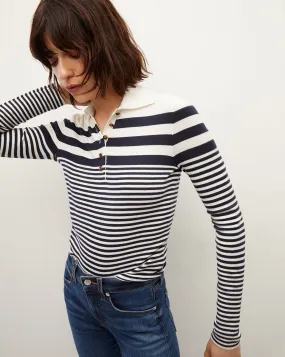 Raj Striped Polo Top