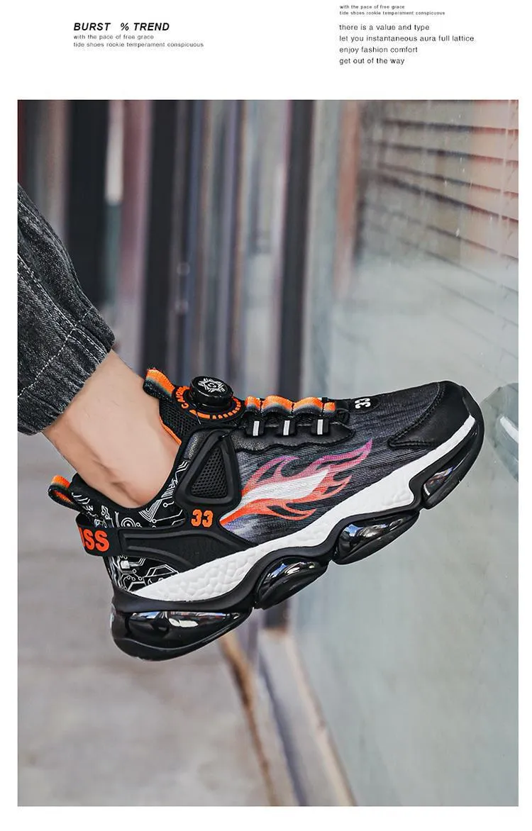 Rotating Button Breathable Sneakers