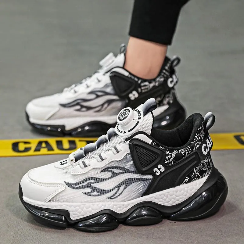 Rotating Button Breathable Sneakers