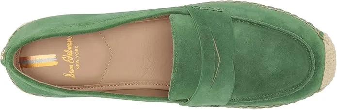 Sam Edelman Kai Thyme Green Slip On Rounded Toe Cork Detailed Espadrille Loafers