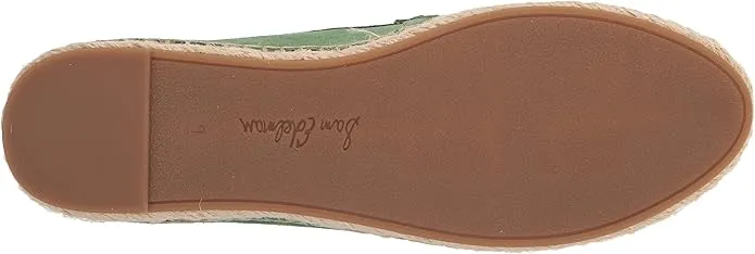 Sam Edelman Kai Thyme Green Slip On Rounded Toe Cork Detailed Espadrille Loafers