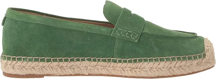 Sam Edelman Kai Thyme Green Slip On Rounded Toe Cork Detailed Espadrille Loafers