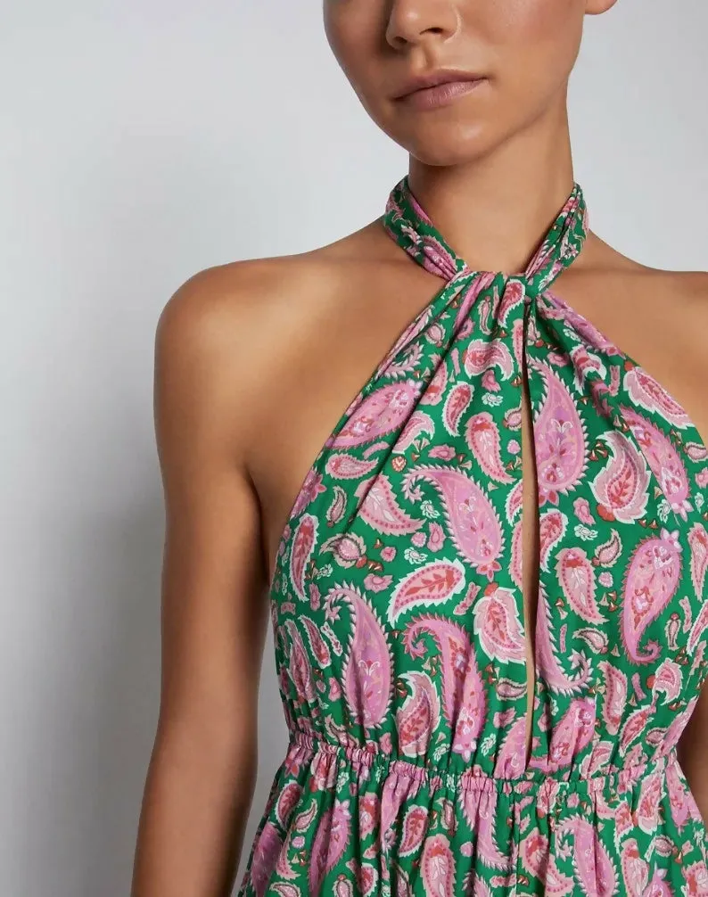 Scanlan Theodore Paisley Halter Maxi Dress