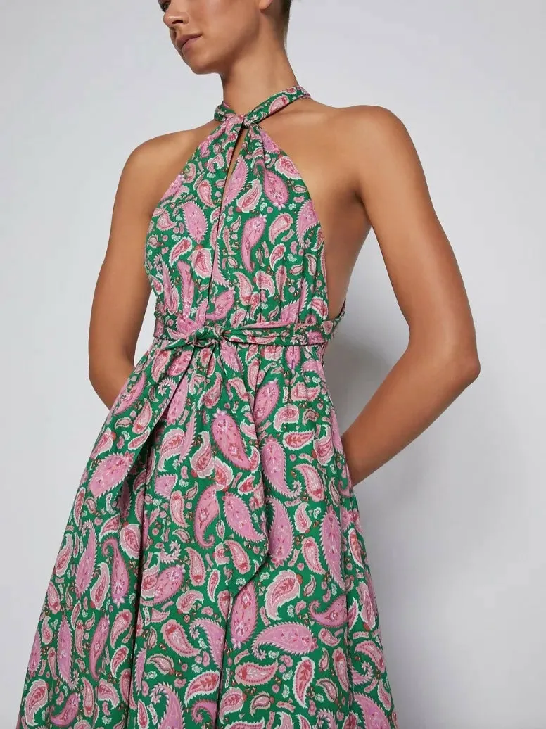 Scanlan Theodore Paisley Halter Maxi Dress