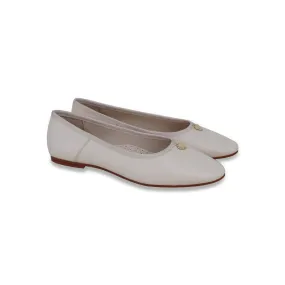 shoes luci flats with heart charm - blush nude